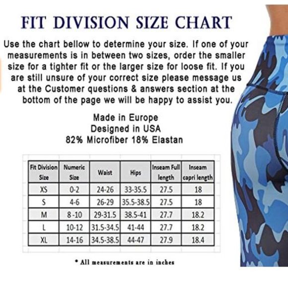 Camouflage Yoga Capr leggings capri V shaped back - Picture 2 of 6